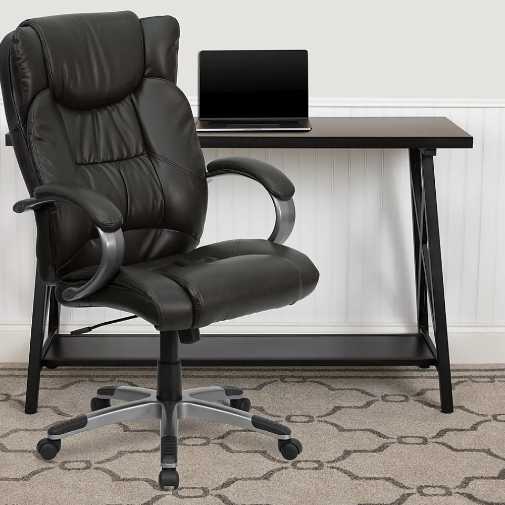 Office Chairs*Flash Furniture Hansel Ergonomic LeatherSoft Swivel High Back Executive Office Chair, Espresso Brown (BT9088BRN)