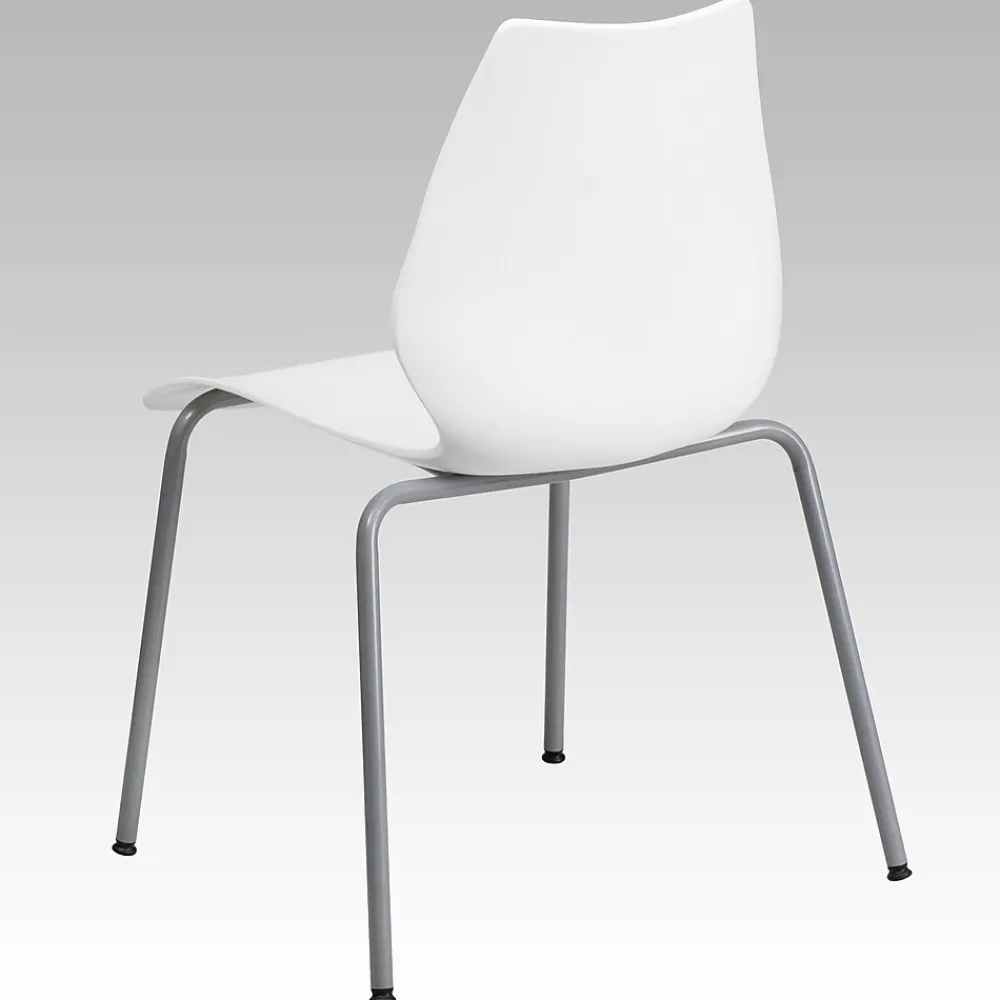 Folding & Stacking*Flash Furniture HERCULES Series Plastic Stack Chair with Lumbar Support, White (RUT288WH)