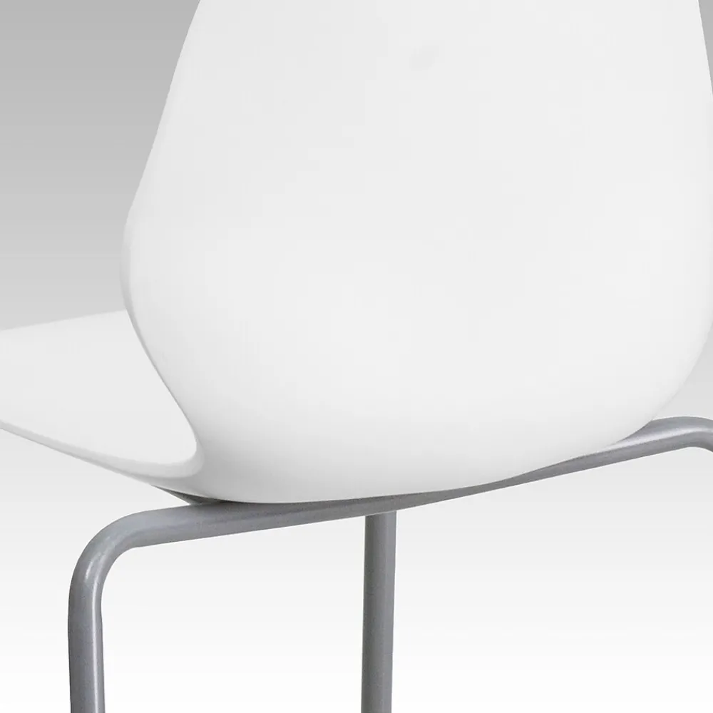 Folding & Stacking*Flash Furniture HERCULES Series Plastic Stack Chair with Lumbar Support, White (RUT288WH)