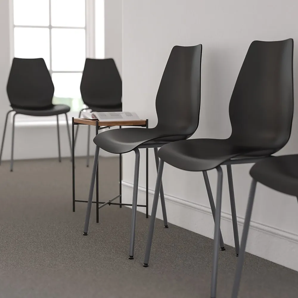Folding & Stacking*Flash Furniture HERCULES Series Plastic Stacking Chair, Black (RUT288BK)
