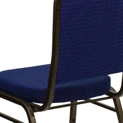 Folding & Stacking*Flash Furniture HERCULES™ Fabric Gold Vein Frame Crown Back Banquet Chair, Navy Blue, 4/Pack (4FDC01GV208)