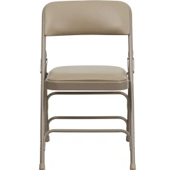 Folding & Stacking*Flash Furniture HERCULES™ Curved Triple Braced Vinyl Armless Folding Chair, Beige, 4/Pack (4HF3MC309AVBGE)