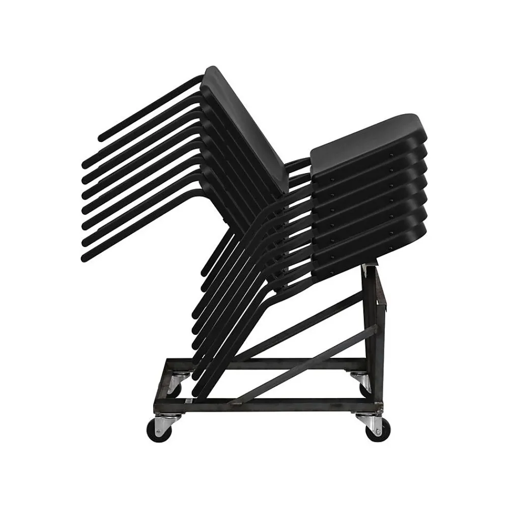 Folding & Stacking*Flash Furniture HERCULES™ Polypropylene Stackable Melody Band/Music Chair, Black, 12/Pack