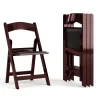 Folding & Stacking*Flash Furniture HERCULES™ Vinyl Armless Folding Chair, Red Mahogany, 4/Pack