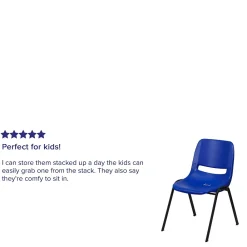 Folding & Stacking*Flash Furniture HERCULES Series Plastic Shell Stack Chair, Blue/Black (RUTEO1BL)