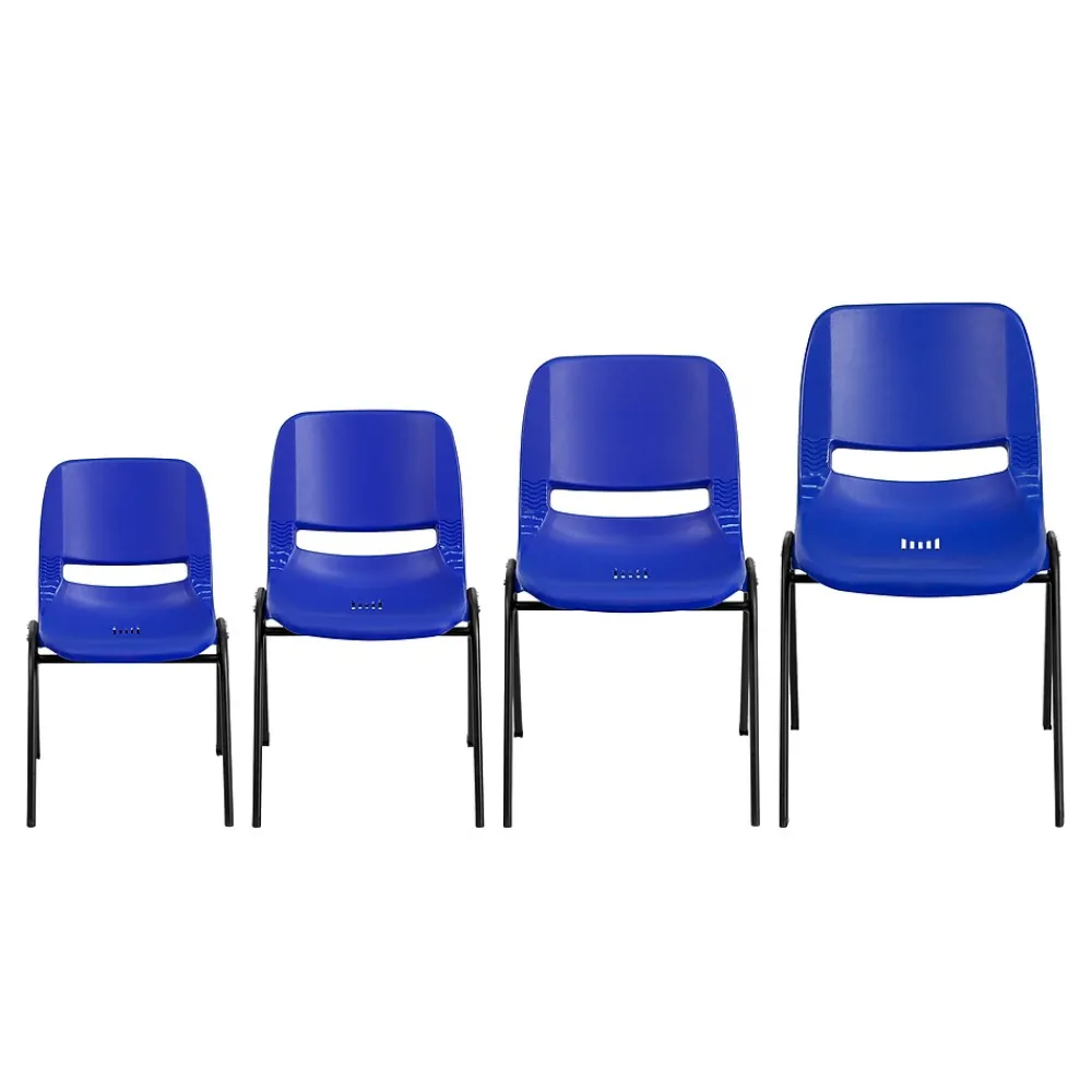 Folding & Stacking*Flash Furniture HERCULES Series Plastic Shell Stack Chair, Blue/Black (RUTEO1BL)