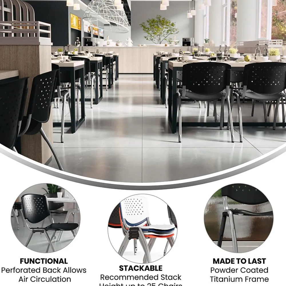 Folding & Stacking*Flash Furniture HERCULES Series Plastic Stack Chair, Black (RUTF01ABK)