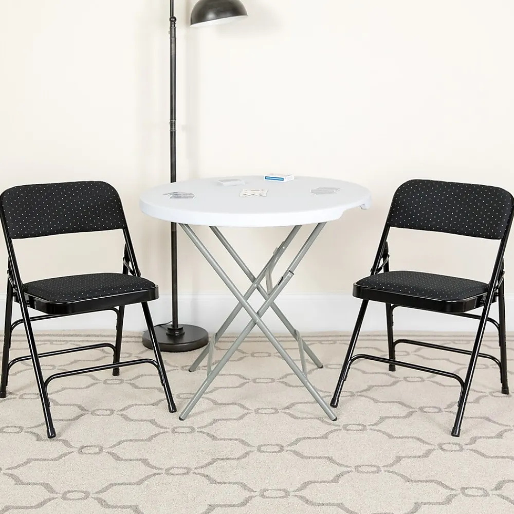 Folding & Stacking*Flash Furniture HERCULES Series Fabric Banquet/Reception Chair, Black, 2/Pack (2AWMC309AFBLK)