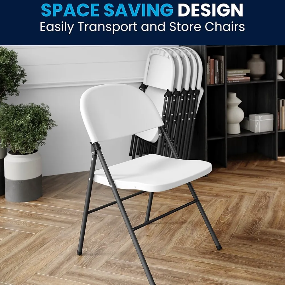 Folding & Stacking*Flash Furniture HERCULES Series Plastic Folding Chair, White, 2/Pack (2DADYCD50WH)