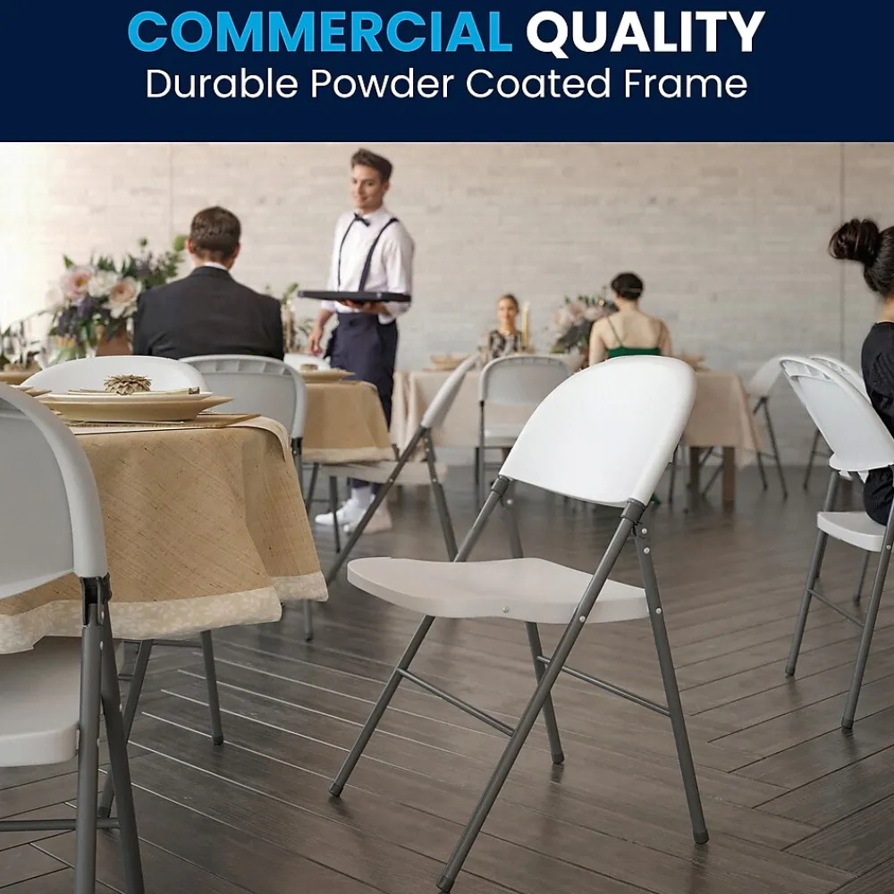 Folding & Stacking*Flash Furniture HERCULES Series Plastic Folding Chair, White, 2/Pack (2DADYCD50WH)