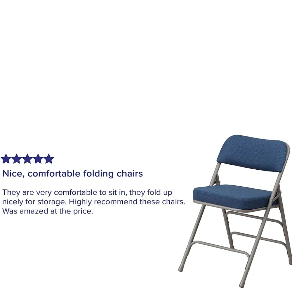 Folding & Stacking*Flash Furniture HERCULES Series Fabric Folding Chair, Navy, 2/Pack (2AWMC320AFNVY)