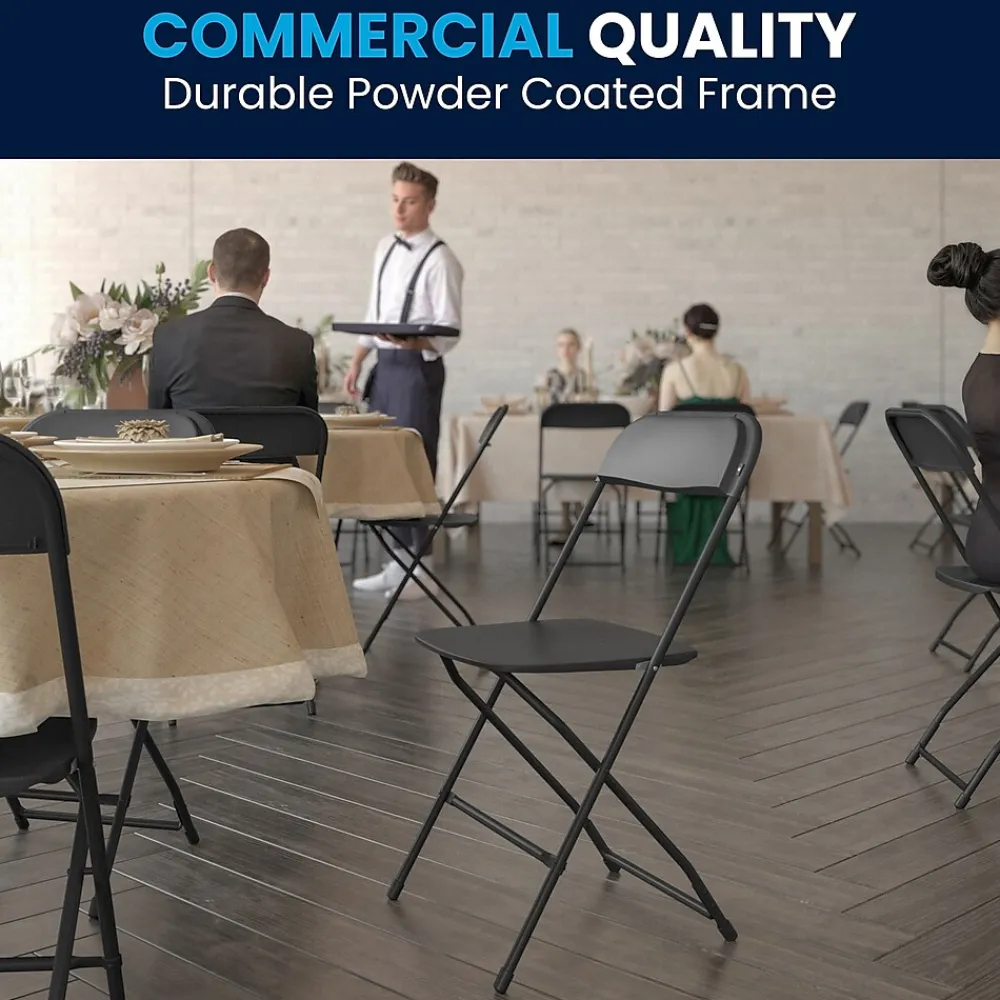 Folding & Stacking*Flash Furniture HERCULES Series Plastic Banquet/Reception Chair, Black, 2/Pack (2LEL3BLACK)
