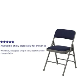 Folding & Stacking*Flash Furniture HERCULES Series Fabric Folding Chair, Navy Blue, 2/Pack (2HAMC309AFNVY)