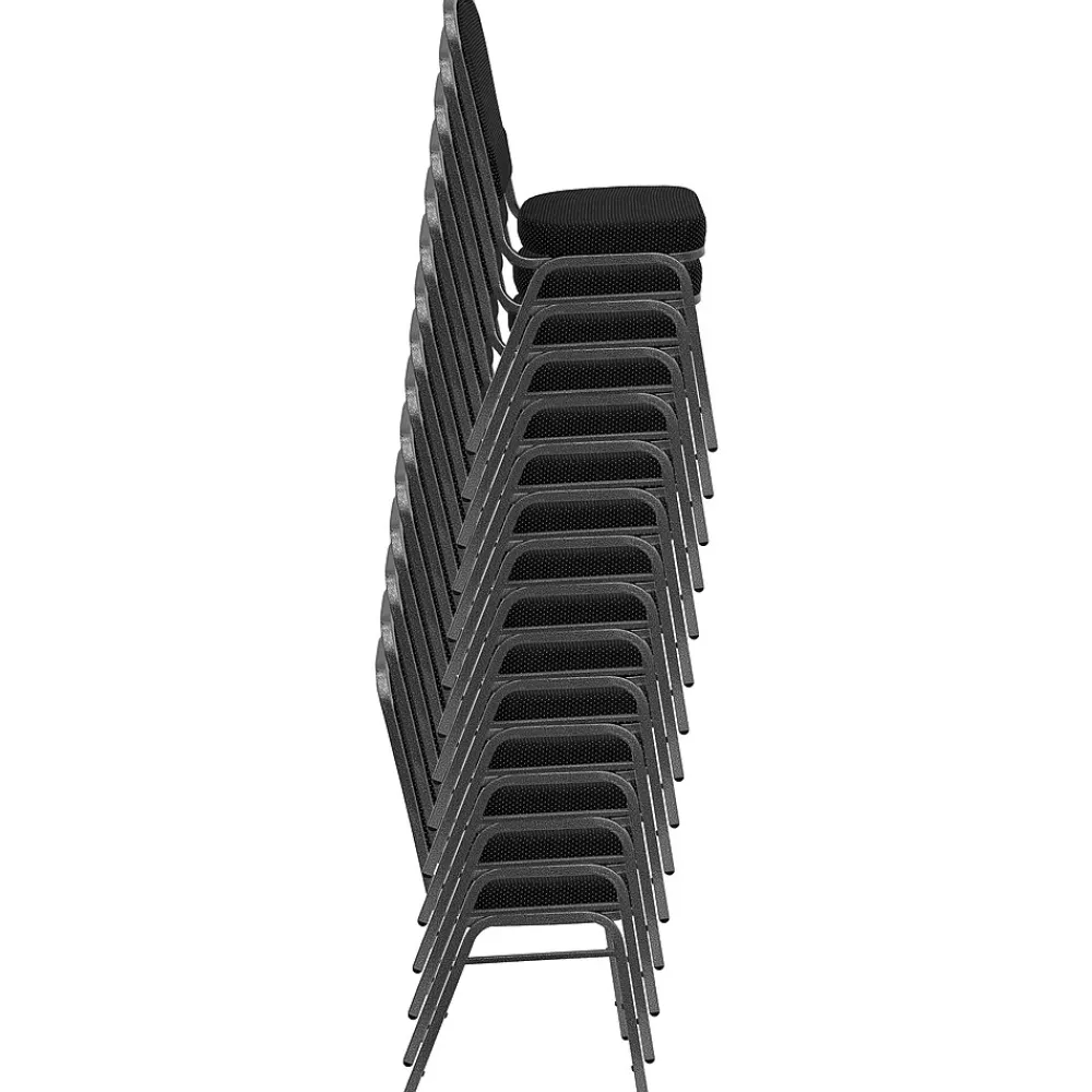 Folding & Stacking*Flash Furniture HERCULES Series Fabric Stacking Banquet Chair, Gray Dot/Silver Frame (FDC01S6)
