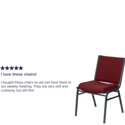 Folding & Stacking*Flash Furniture HERCULES Series Fabric Stack Chair, Burgundy Patterned (XU60153BY)