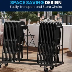 Folding & Stacking*Flash Furniture HERCULES™ Plastic Armless Folding Chair, Black, 20/Pack