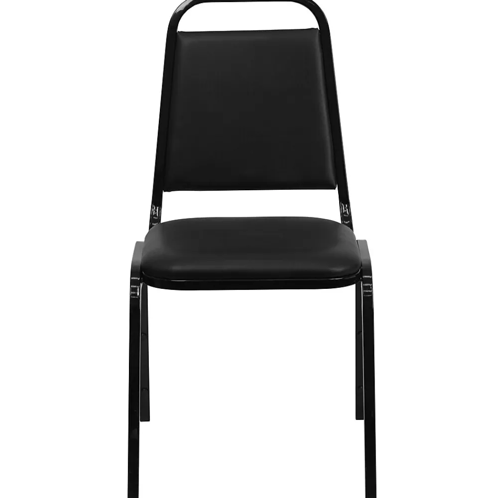 Folding & Stacking*Flash Furniture HERCULES Series Vinyl Banquet Stacking Chair, Black, 4 Pack (4FDBHF2BKVYL)