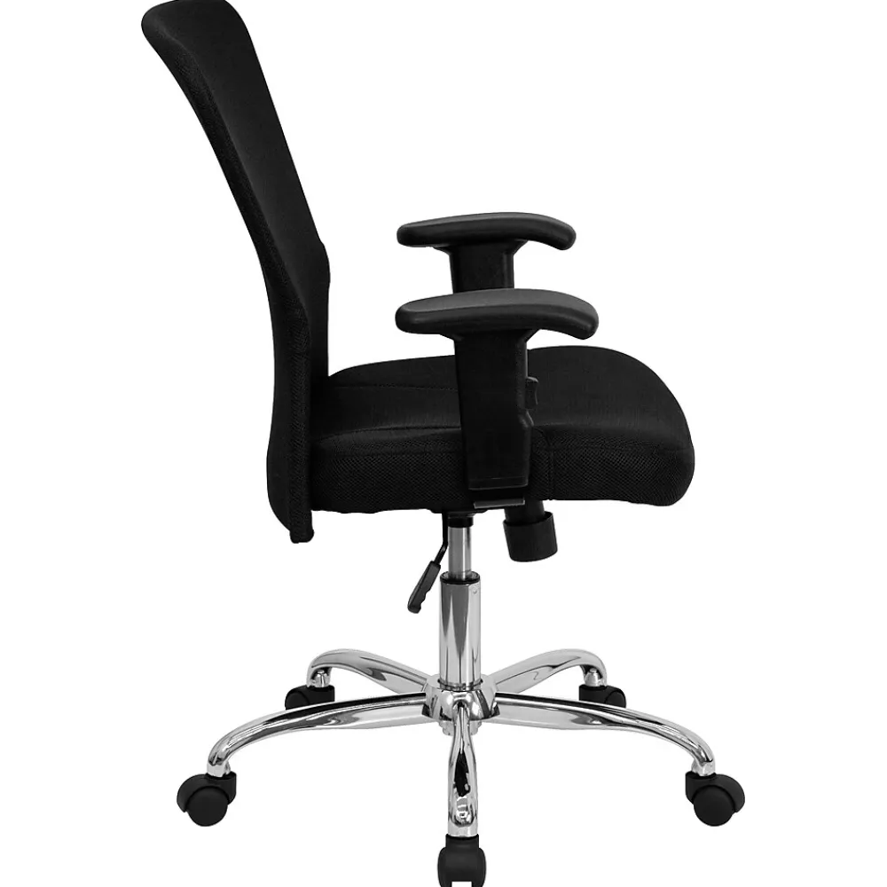 Office Chairs*Flash Furniture Jasmine Ergonomic Mesh Swivel Mid-Back Task Office Chair, Black (GO5307B)