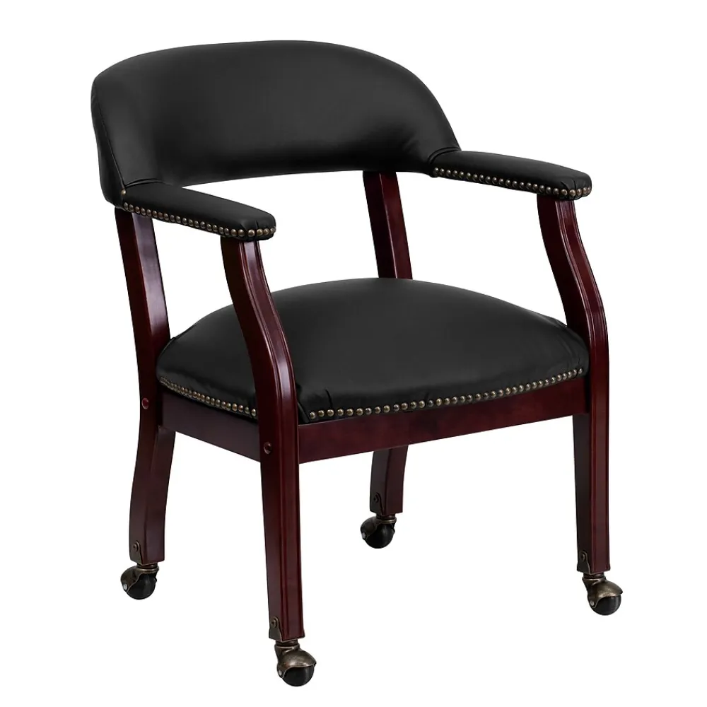 Office Chairs*Flash Furniture Leather Conference Chair, Black (BZ100LFBKLEA)