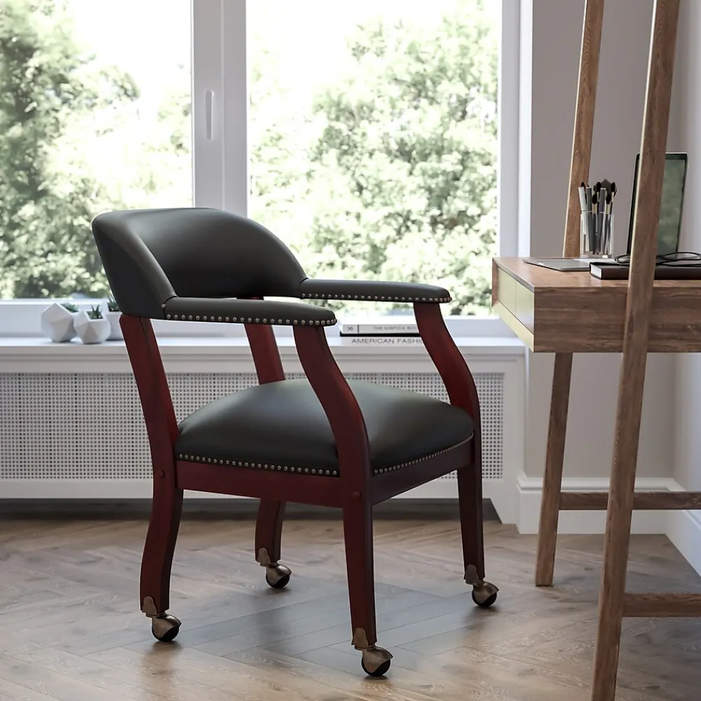 Office Chairs*Flash Furniture Leather Conference Chair, Black (BZ100LFBKLEA)