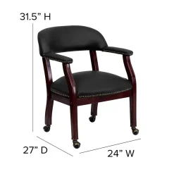 Office Chairs*Flash Furniture Leather Conference Chair, Black (BZ100LFBKLEA)