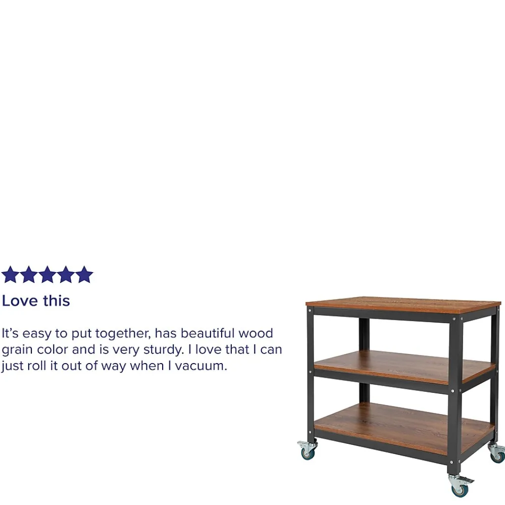 Bookcases*Flash Furniture Livingston Collection 3 Shelf 30"H Storage Bookcase, Brown Oak (NANJN2522B3)