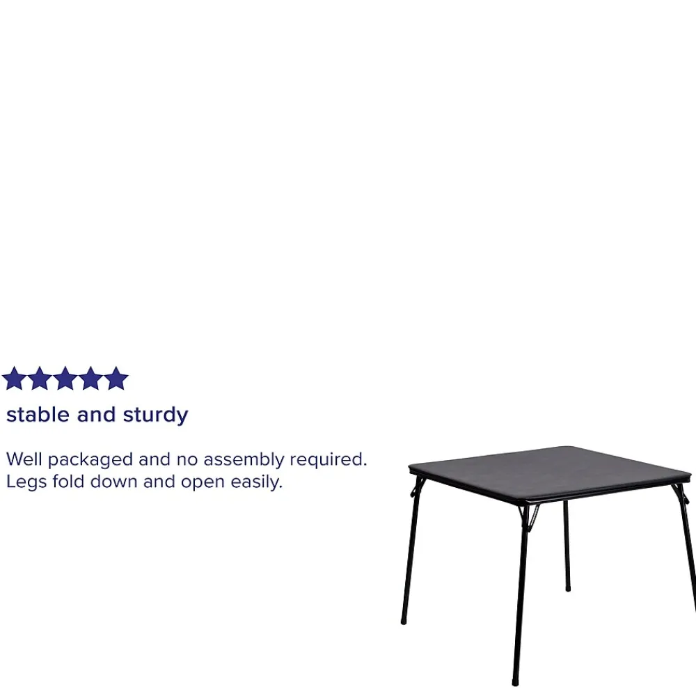 Folding Tables*Flash Furniture Madelyn Folding Table, 33.5" x 33.5", Black (JB2)