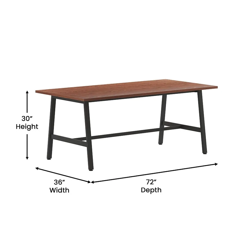 Conference Room Tables*Flash Furniture Redmond 72"W x 36"D Conference Table, Laminate, Walnut (MTM7236WLTABF)