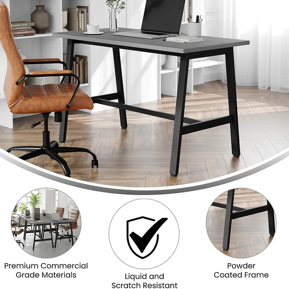 Conference Room Tables*Flash Furniture Redmond 48"W x 24"D Conference Table, Laminate, Gray Oak (MTM4824LTGRYABF)
