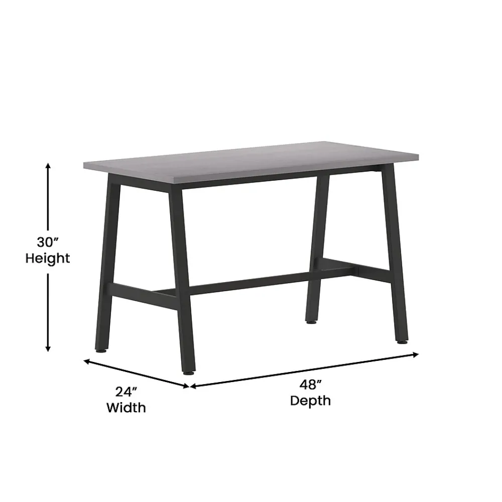 Conference Room Tables*Flash Furniture Redmond 48"W x 24"D Conference Table, Laminate, Gray Oak (MTM4824LTGRYABF)