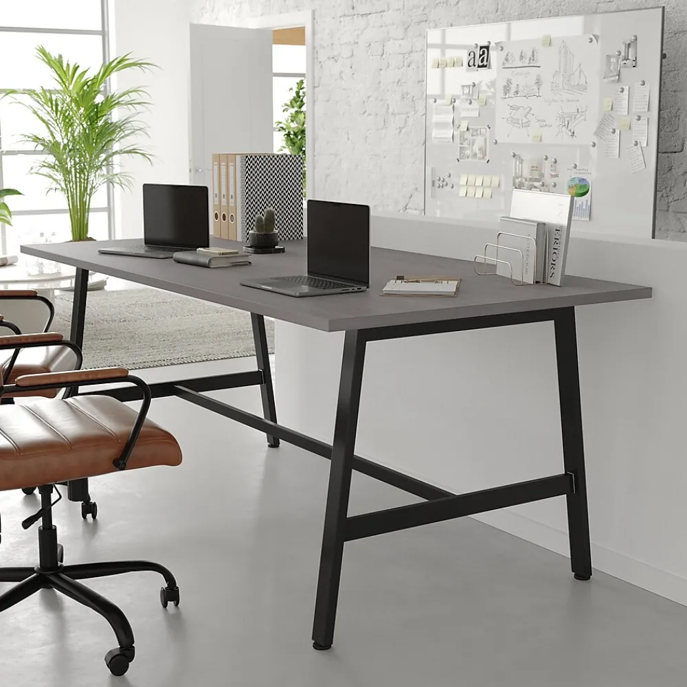 Conference Room Tables*Flash Furniture Redmond 72"W x 36"D Conference Table, Laminate, Gray Oak (MTM7236LTGRYABF)
