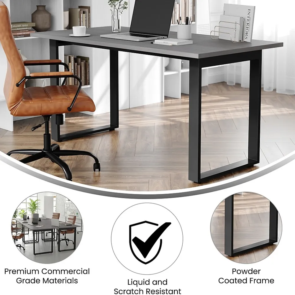 Conference Room Tables*Flash Furniture Redmond 60"W x 30"D Conference Table, Laminate, Gray Oak (MTM6030LTGRYUBF)