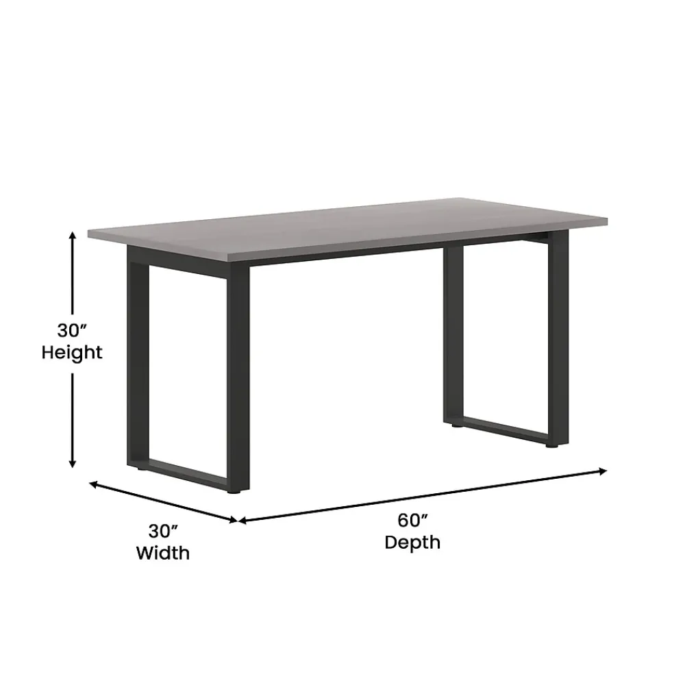 Conference Room Tables*Flash Furniture Redmond 60"W x 30"D Conference Table, Laminate, Gray Oak (MTM6030LTGRYUBF)
