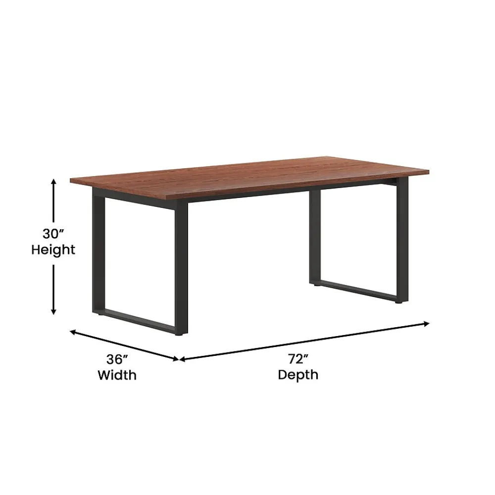 Conference Room Tables*Flash Furniture Redmond 72"W x 36"D Conference Table, Laminate, Walnut (MTM7236WLTUBF)