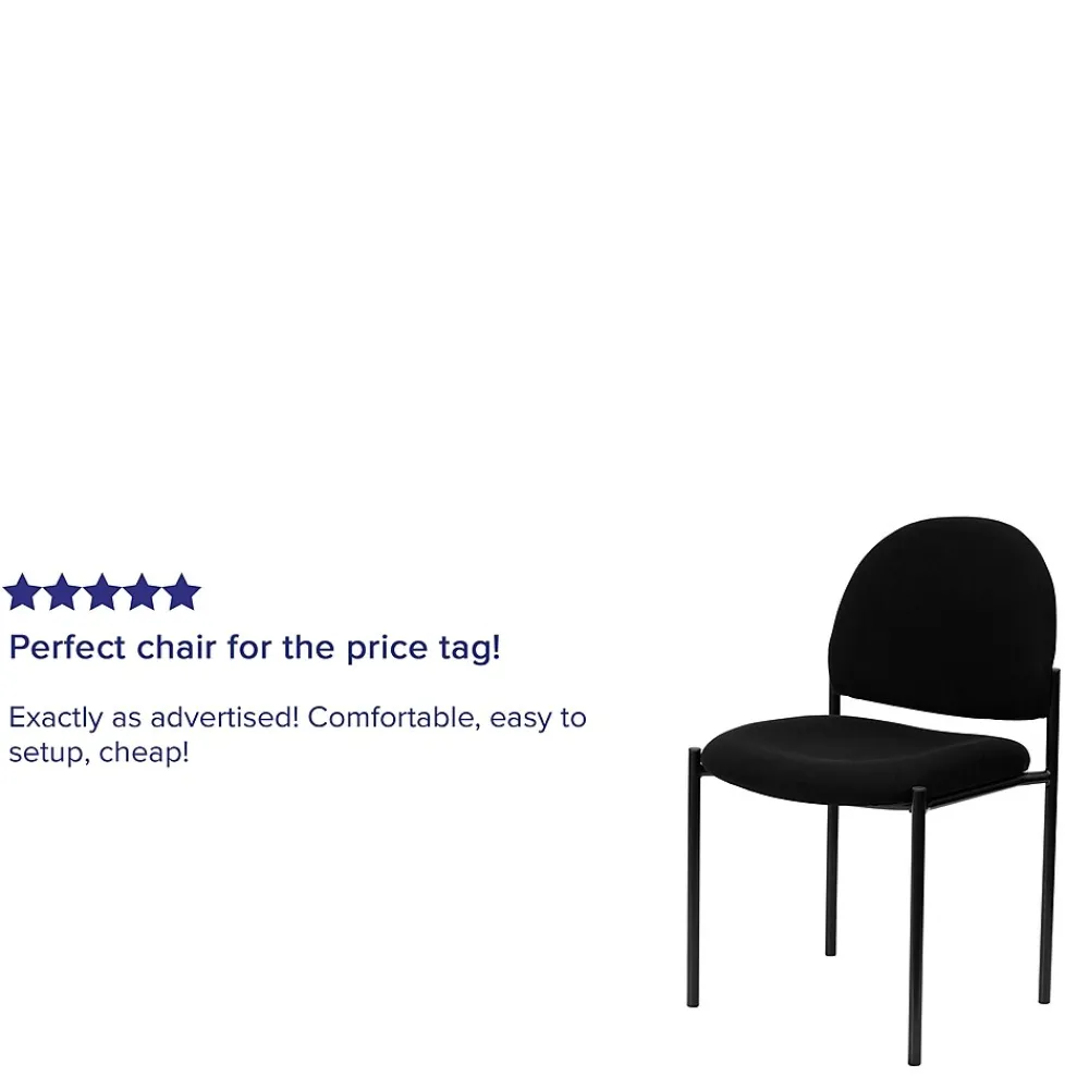 Folding & Stacking*Flash Furniture Tania Fabric Stackable Side Reception Chair, Black (BT5151BK)