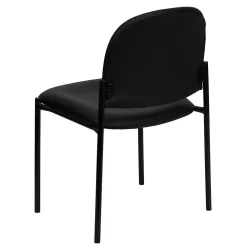 Folding & Stacking*Flash Furniture Vinyl Stackable Steel Side Chairs, Black, 15/Pack