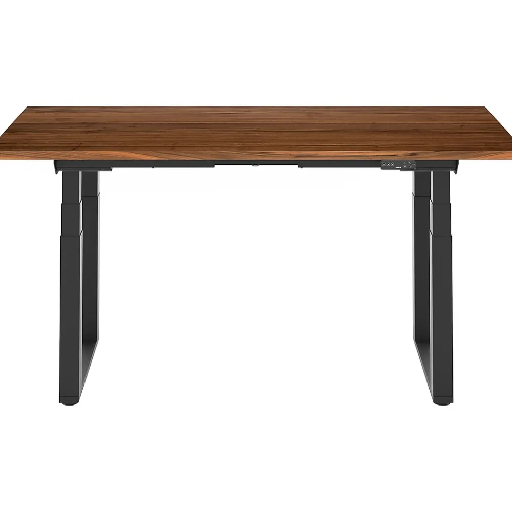 Standing Desks*FlexiSpot E7Q 72"W Electric Adjustable Standing Desk, Black Walnut/Black (E7QB7230-BW)