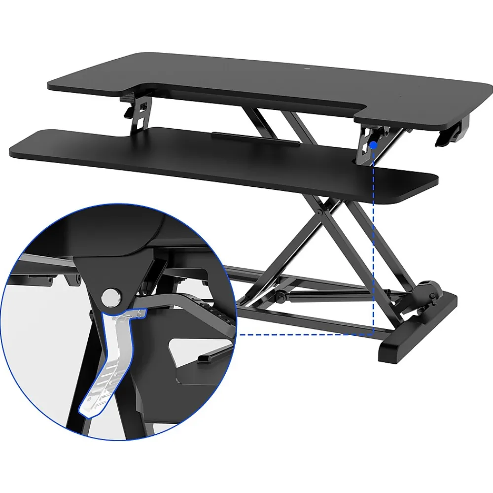 Standing Desks*FlexiSpot M7 Series 35"W Manual Rectangular Adjustable Standing Desk Converter, Black (M7-E-35B)
