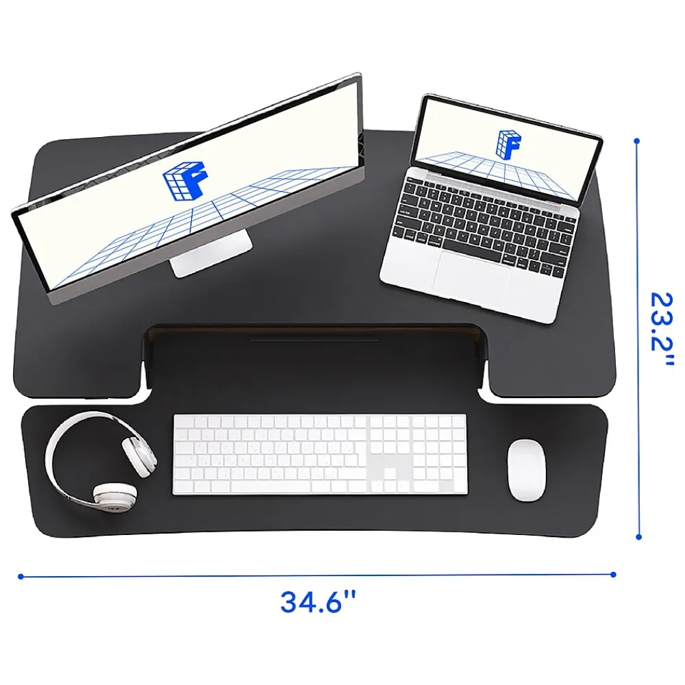 Standing Desks*FlexiSpot M7 Series 35"W Manual Rectangular Adjustable Standing Desk Converter, Black (M7-E-35B)