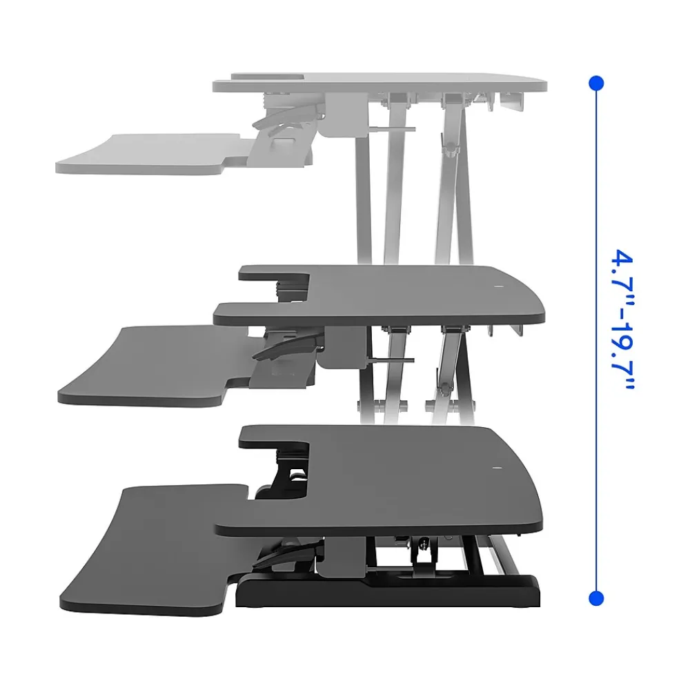 Standing Desks*FlexiSpot M7 Series 35"W Manual Rectangular Adjustable Standing Desk Converter, Black (M7-E-35B)
