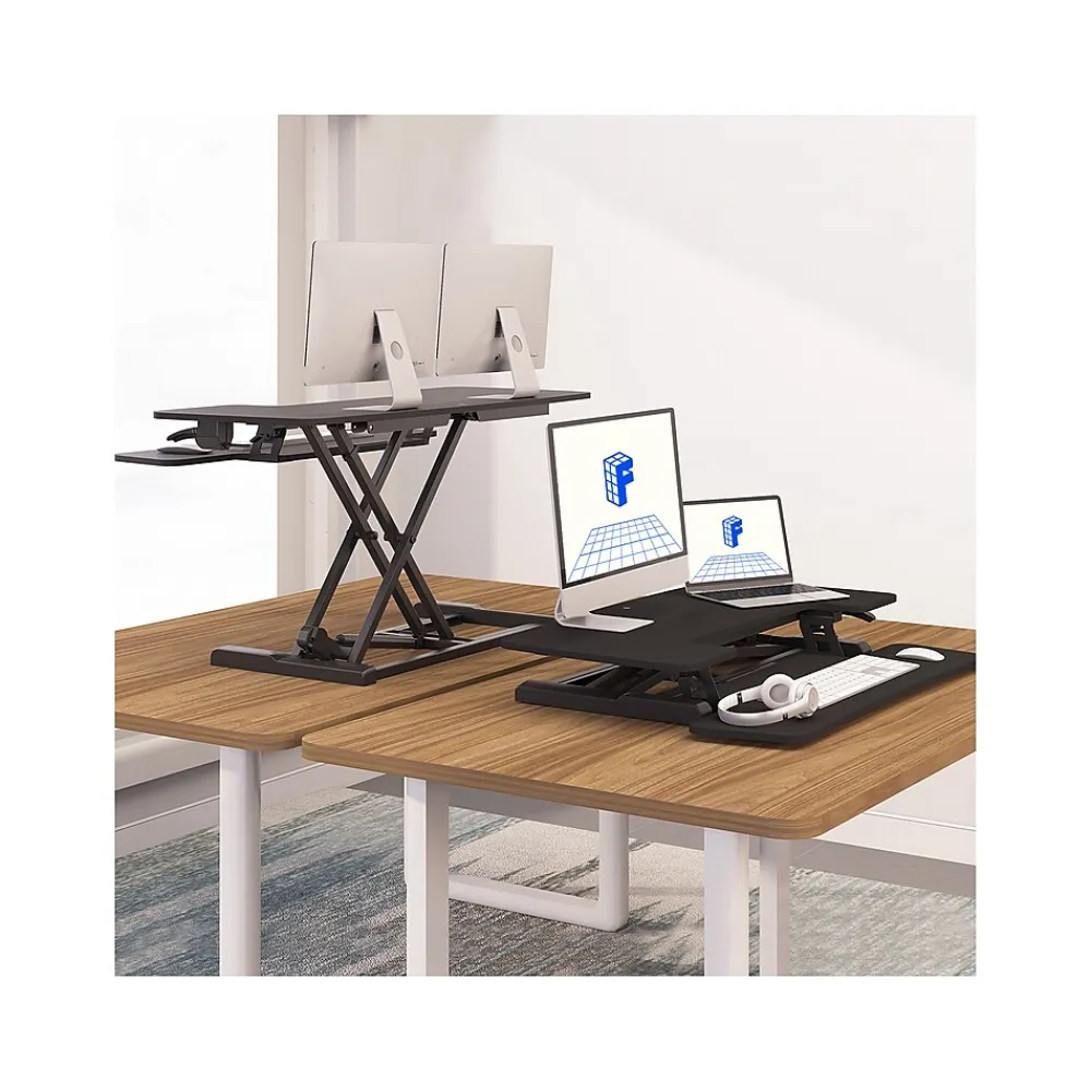Standing Desks*FlexiSpot M7 Series 35"W Manual Rectangular Adjustable Standing Desk Converter, Black (M7-E-35B)