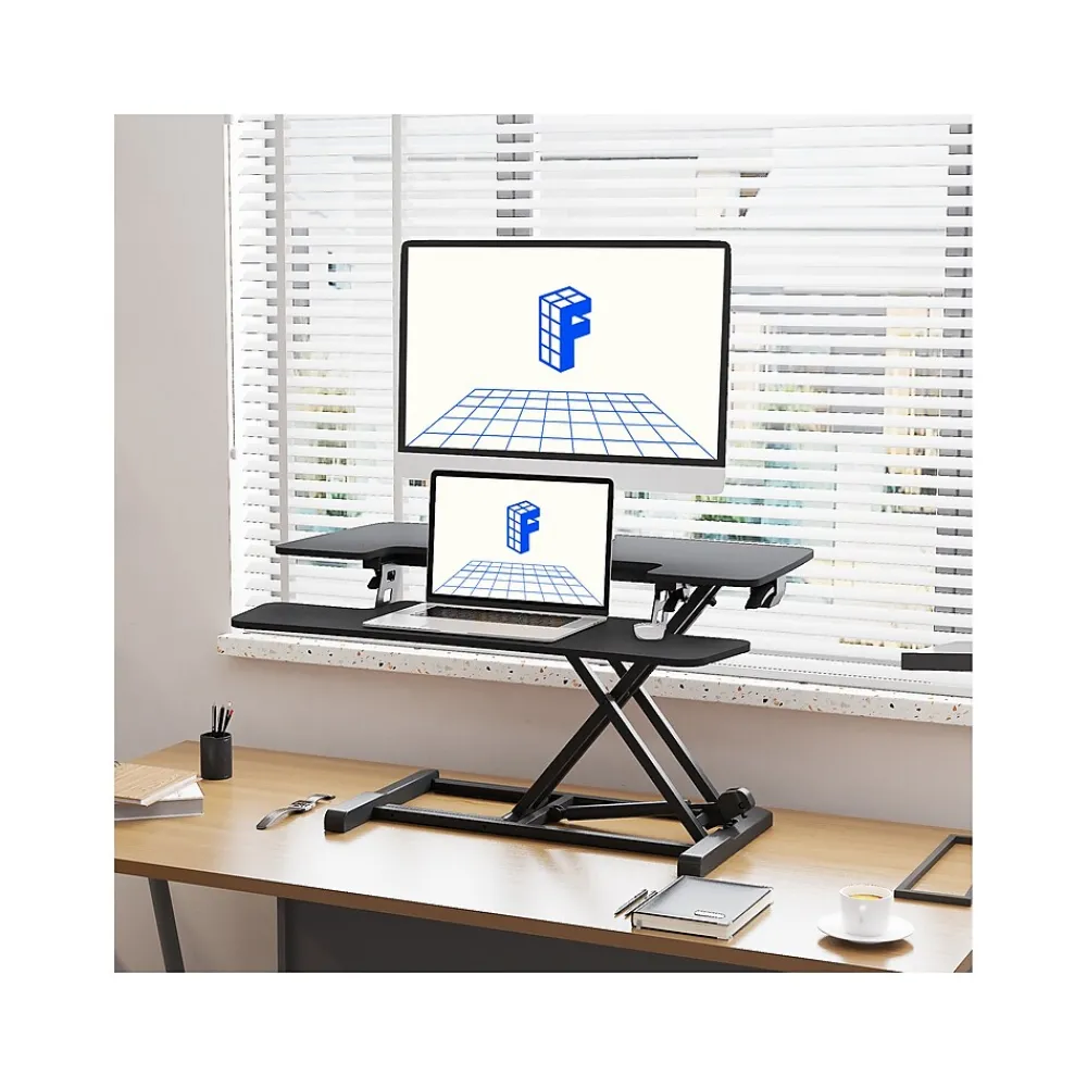 Standing Desks*FlexiSpot M7 Series 35"W Manual Rectangular Adjustable Standing Desk Converter, Black (M7-E-35B)
