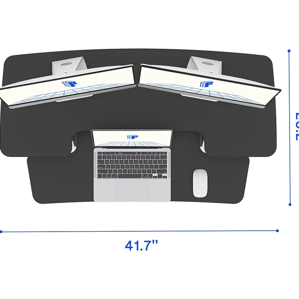 Standing Desks*FlexiSpot M7 Series 42"W Manual Rectangular Adjustable Standing Desk Converter, Black (M7-E-42B)