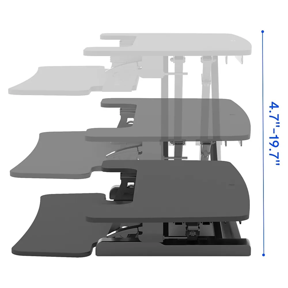 Standing Desks*FlexiSpot M7 Series 42"W Manual Rectangular Adjustable Standing Desk Converter, Black (M7-E-42B)