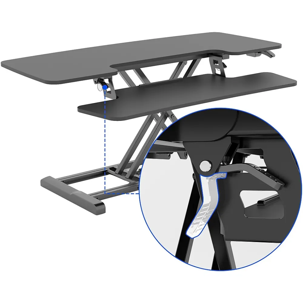 Standing Desks*FlexiSpot M7 Series 42"W Manual Rectangular Adjustable Standing Desk Converter, Black (M7-E-42B)