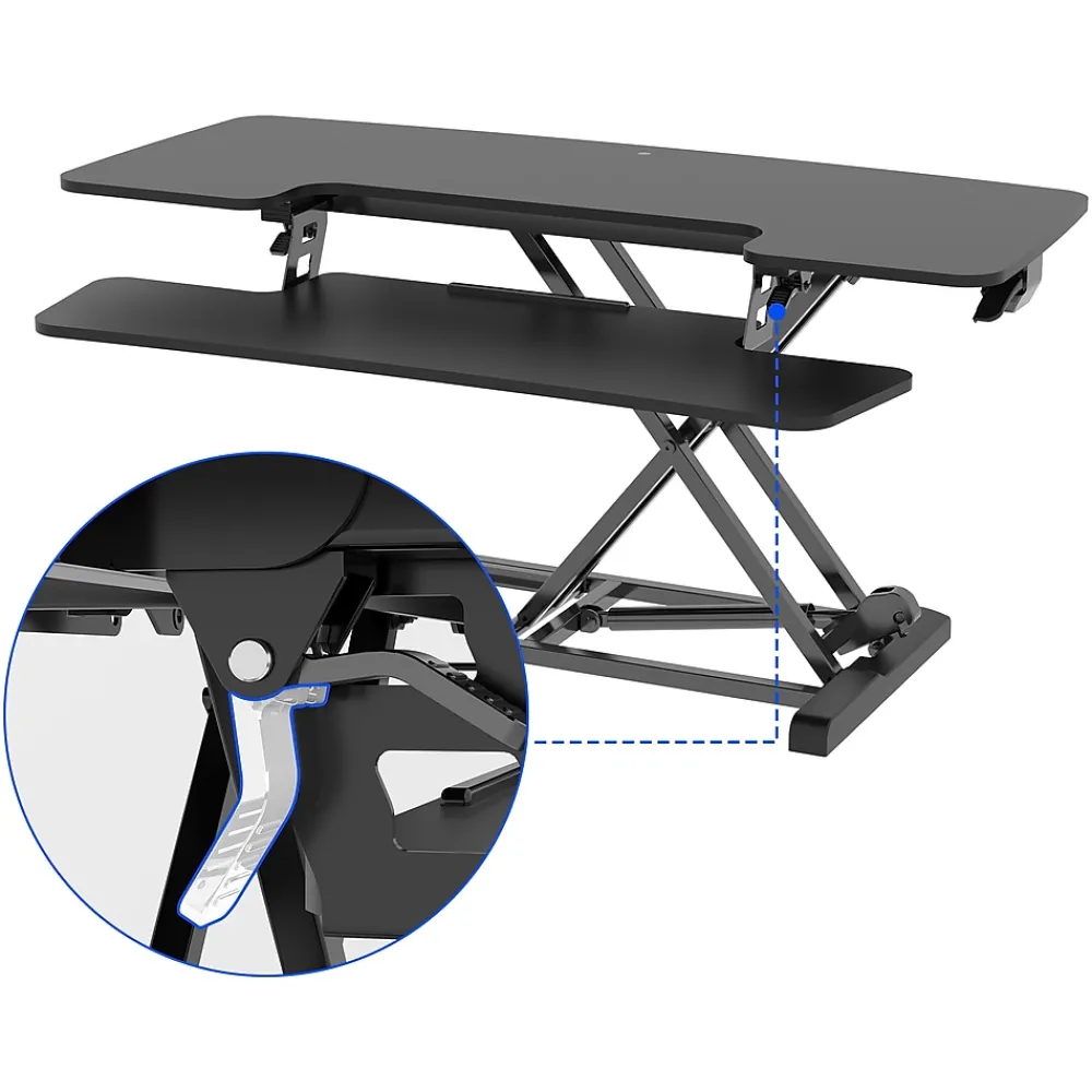 Standing Desks*FlexiSpot M7 Series 40"W Manual Rectangular Adjustable Standing Desk Converter, Black (M7-E-40B)