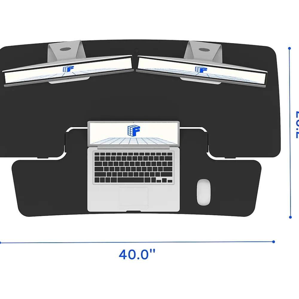 Standing Desks*FlexiSpot M7 Series 40"W Manual Rectangular Adjustable Standing Desk Converter, Black (M7-E-40B)