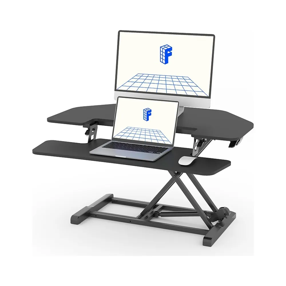 Standing Desks*FlexiSpot M7 Series 36"W Manual Adjustable Standing Desk Converter, Black (M7-E-36C)