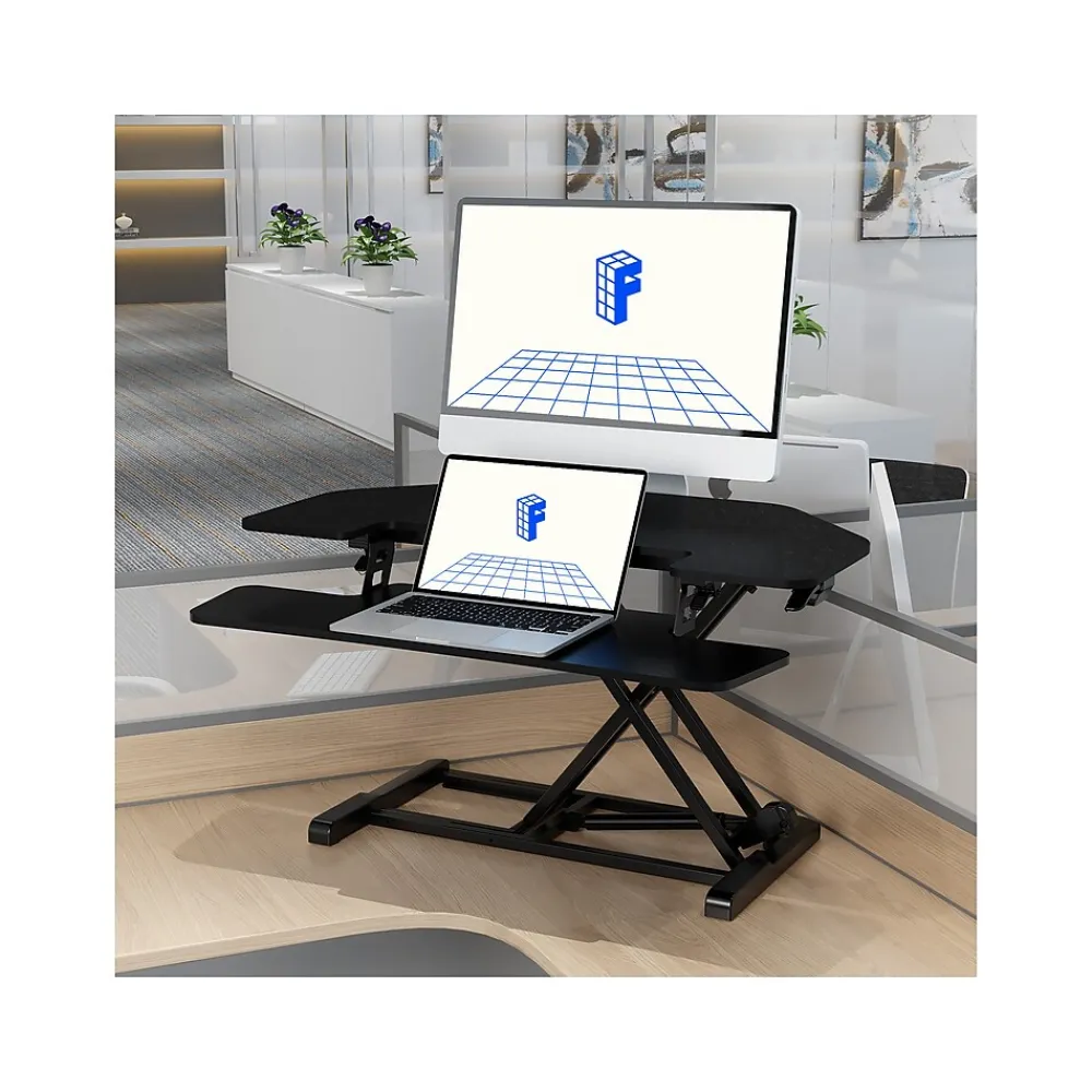 Standing Desks*FlexiSpot M7 Series 36"W Manual Adjustable Standing Desk Converter, Black (M7-E-36C)