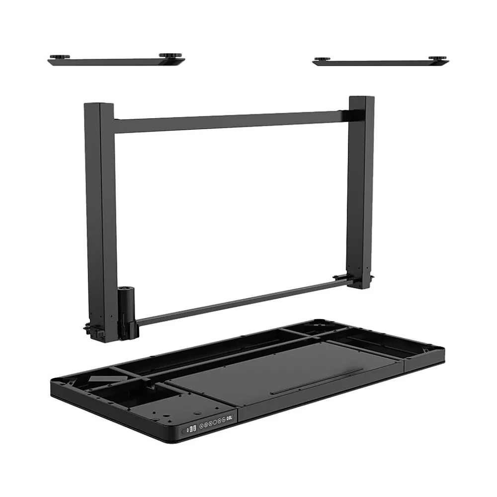 Standing Desks*FlexiSpot 48"W Electric Adjustable Glass Top Standing Desk, Black (EG8B-E)